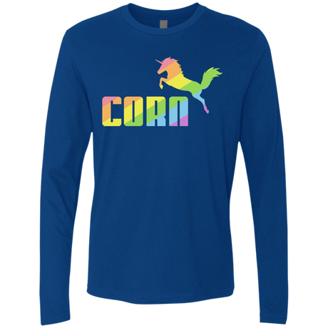 T-Shirts Royal / S Corn Men's Premium Long Sleeve