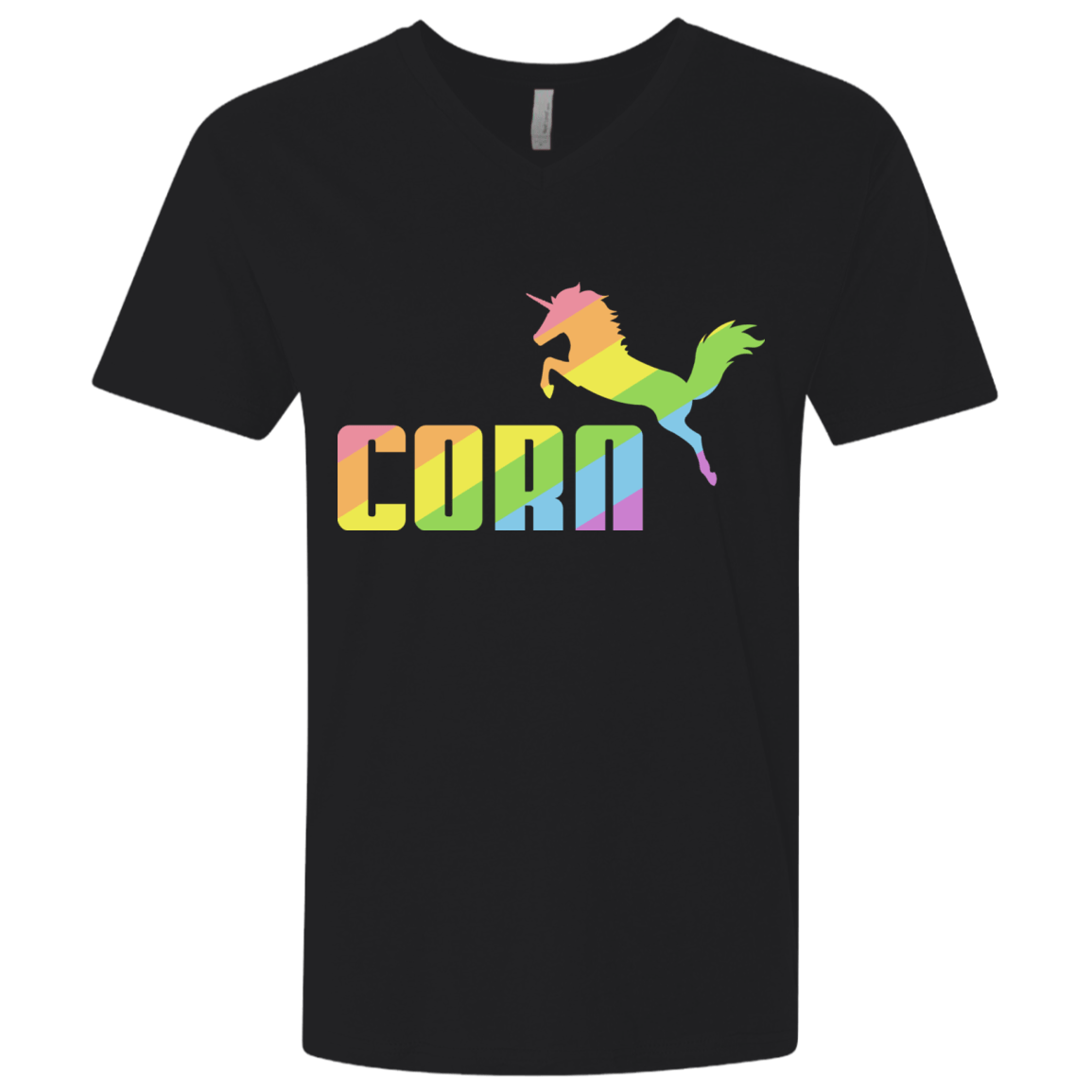 T-Shirts Black / X-Small Corn Men's Premium V-Neck