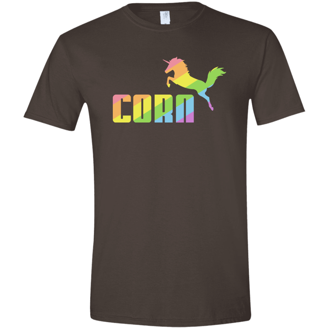 T-Shirts Dark Chocolate / S Corn Men's Semi-Fitted Softstyle