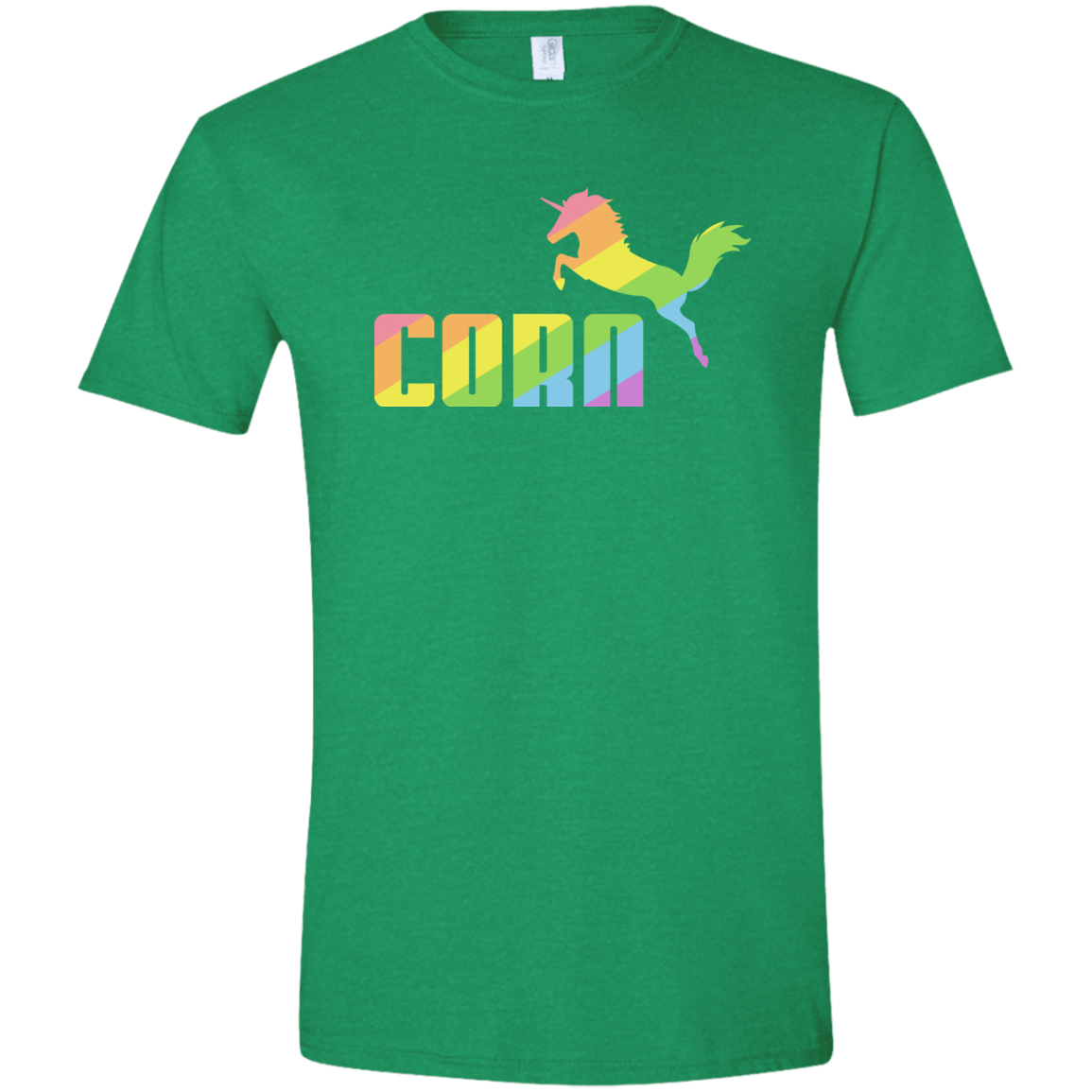 T-Shirts Heather Irish Green / S Corn Men's Semi-Fitted Softstyle