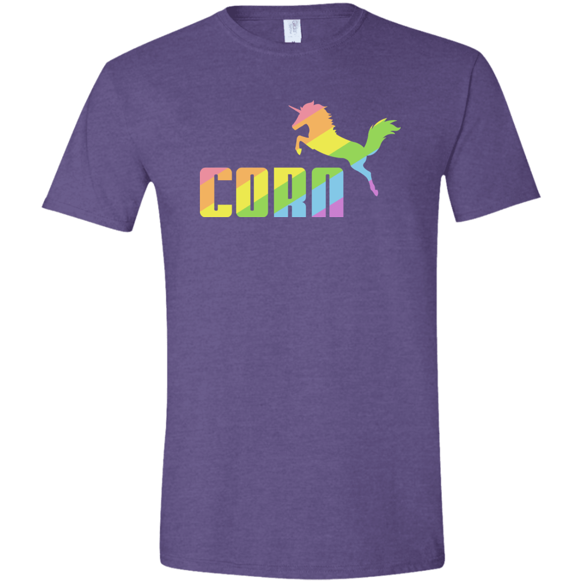 T-Shirts Heather Purple / S Corn Men's Semi-Fitted Softstyle
