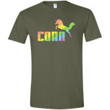 T-Shirts Military Green / S Corn Men's Semi-Fitted Softstyle