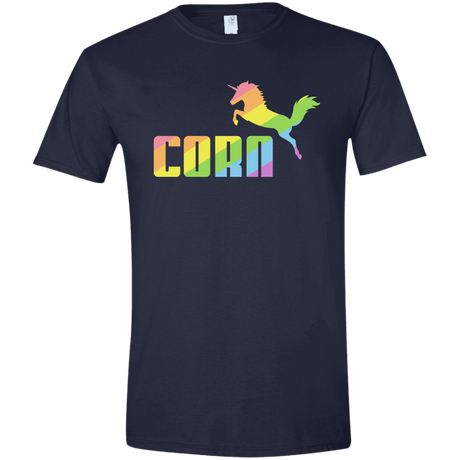 T-Shirts Navy / X-Small Corn Men's Semi-Fitted Softstyle