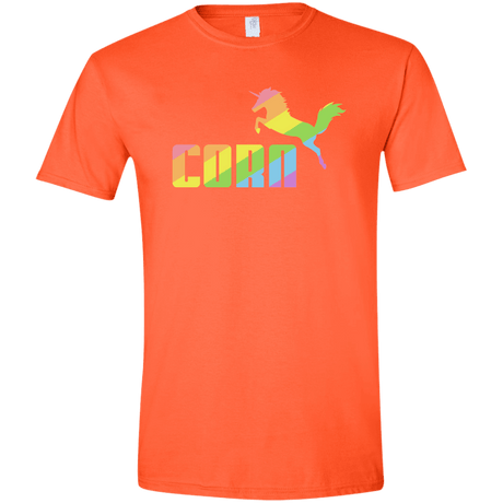 T-Shirts Orange / S Corn Men's Semi-Fitted Softstyle