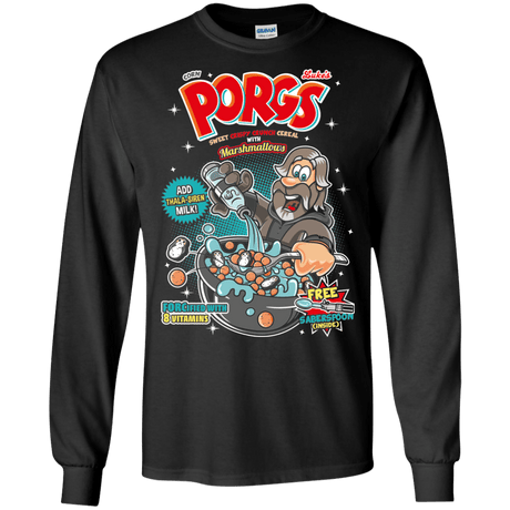 T-Shirts Black / S Corn Porgs Men's Long Sleeve T-Shirt
