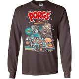 T-Shirts Dark Chocolate / S Corn Porgs Men's Long Sleeve T-Shirt