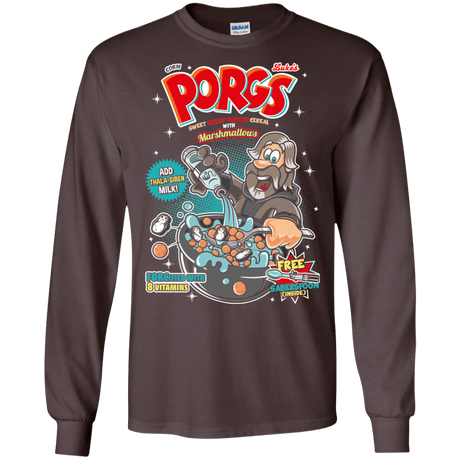 T-Shirts Dark Chocolate / S Corn Porgs Men's Long Sleeve T-Shirt