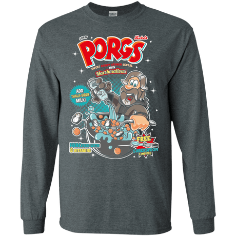 T-Shirts Dark Heather / S Corn Porgs Men's Long Sleeve T-Shirt