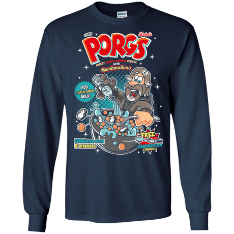 T-Shirts Navy / S Corn Porgs Men's Long Sleeve T-Shirt