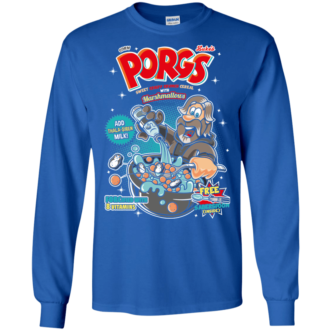 T-Shirts Royal / S Corn Porgs Men's Long Sleeve T-Shirt