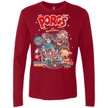 T-Shirts Cardinal / S Corn Porgs Men's Premium Long Sleeve