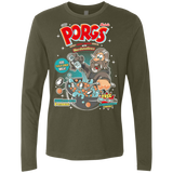 T-Shirts Military Green / S Corn Porgs Men's Premium Long Sleeve