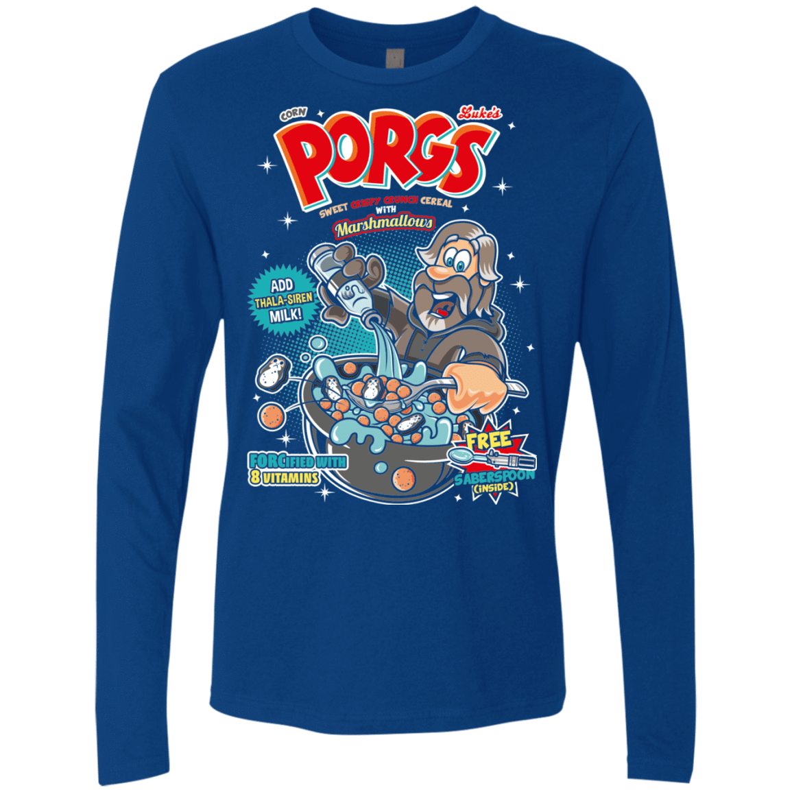 T-Shirts Royal / S Corn Porgs Men's Premium Long Sleeve