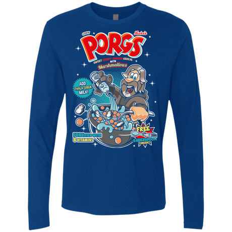 T-Shirts Royal / S Corn Porgs Men's Premium Long Sleeve