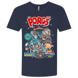 T-Shirts Midnight Navy / X-Small Corn Porgs Men's Premium V-Neck