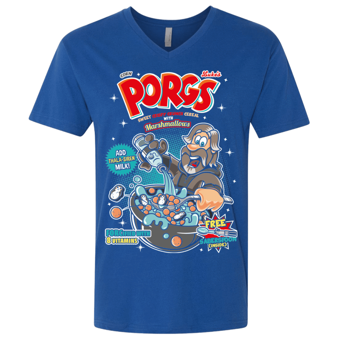 T-Shirts Royal / X-Small Corn Porgs Men's Premium V-Neck