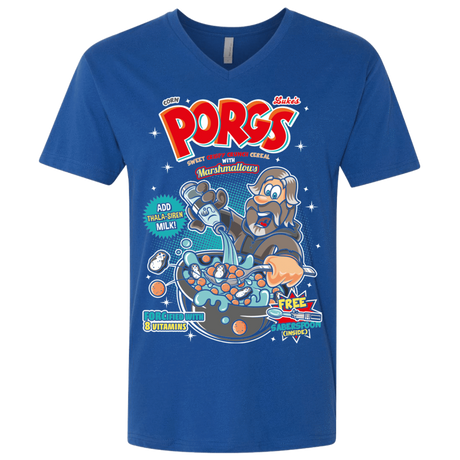 T-Shirts Royal / X-Small Corn Porgs Men's Premium V-Neck