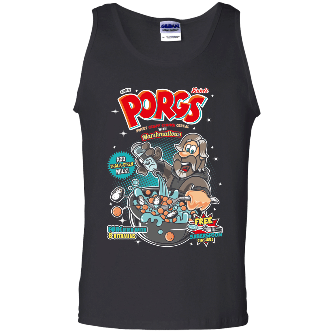 T-Shirts Black / S Corn Porgs Men's Tank Top