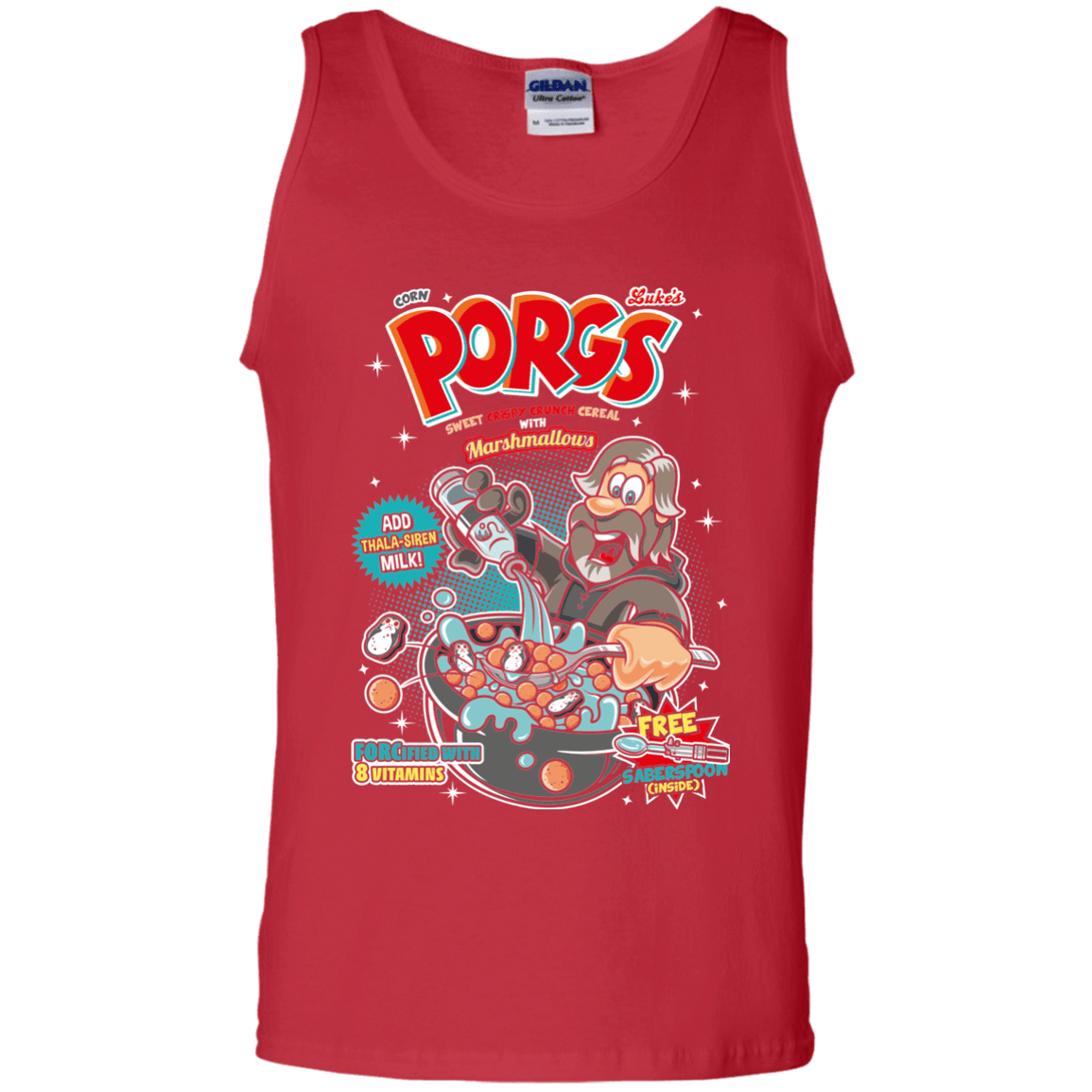 T-Shirts Red / S Corn Porgs Men's Tank Top