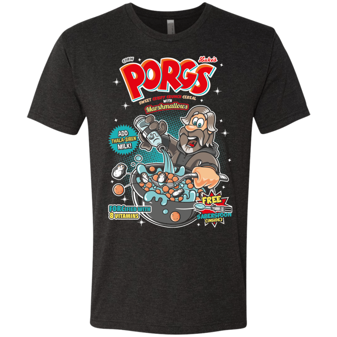 T-Shirts Vintage Black / S Corn Porgs Men's Triblend T-Shirt