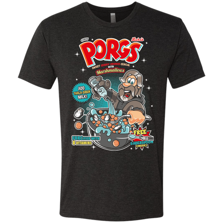 T-Shirts Vintage Black / S Corn Porgs Men's Triblend T-Shirt