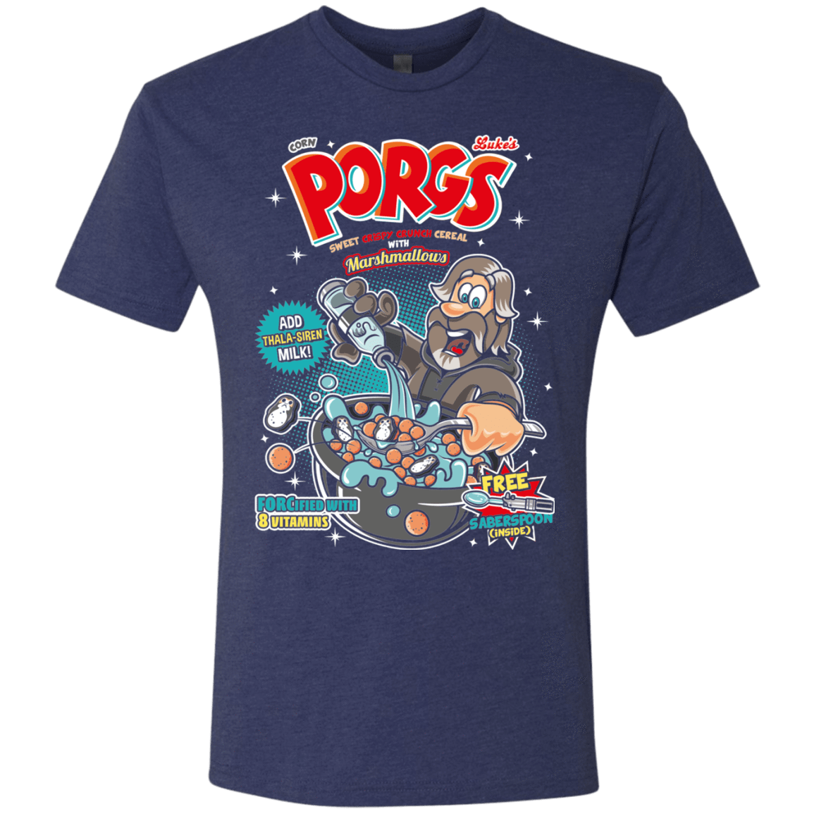 T-Shirts Vintage Navy / S Corn Porgs Men's Triblend T-Shirt