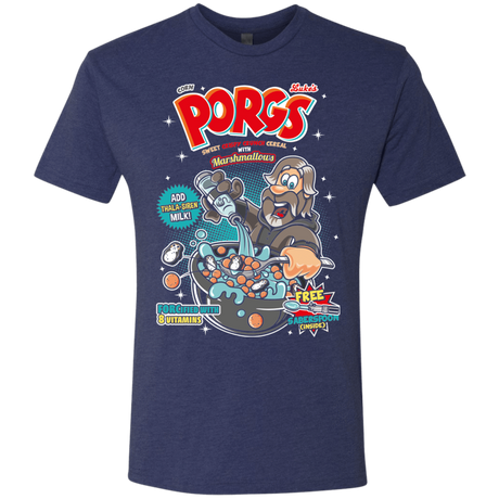 T-Shirts Vintage Navy / S Corn Porgs Men's Triblend T-Shirt
