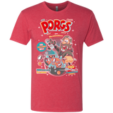T-Shirts Vintage Red / S Corn Porgs Men's Triblend T-Shirt