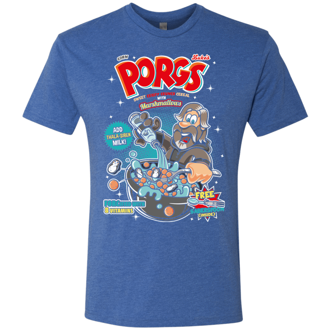 T-Shirts Vintage Royal / S Corn Porgs Men's Triblend T-Shirt