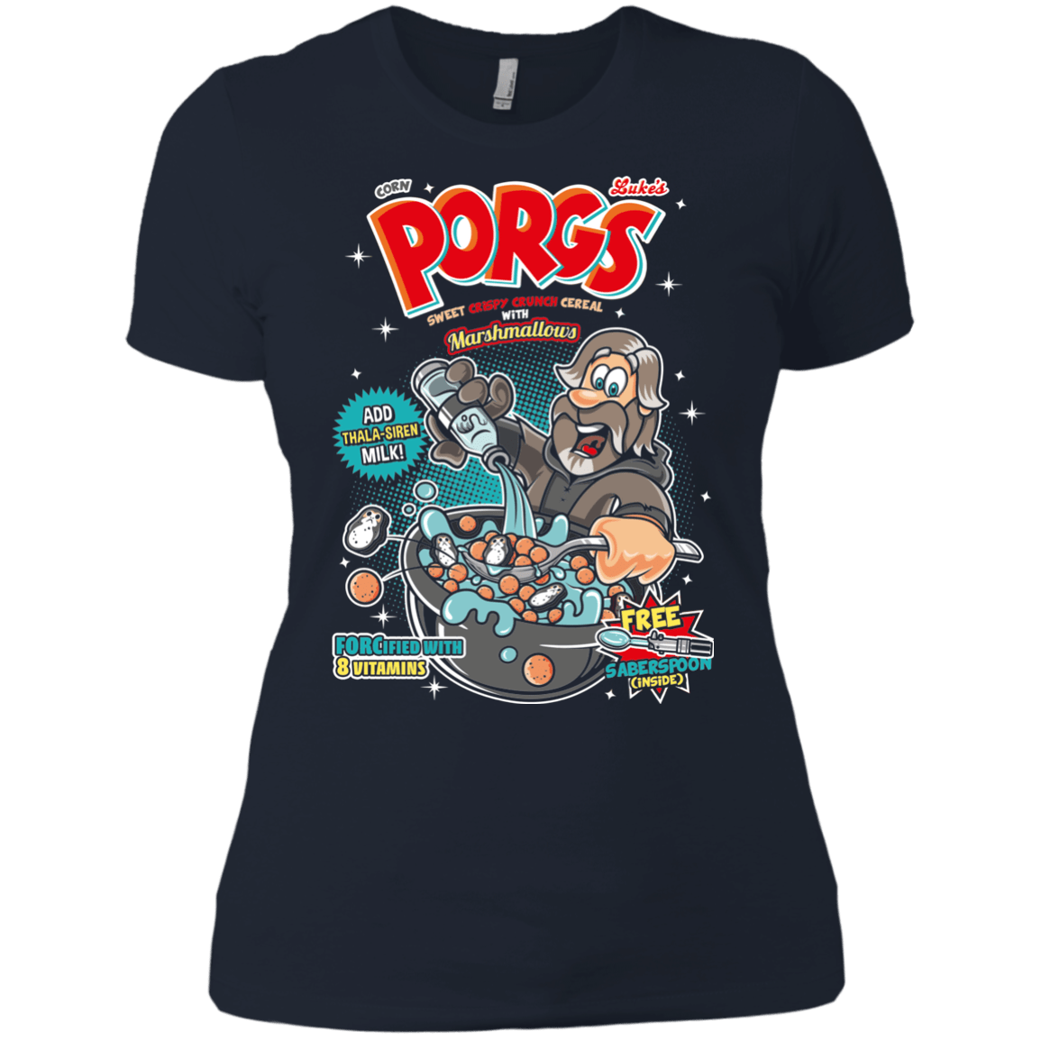 T-Shirts Midnight Navy / X-Small Corn Porgs Women's Premium T-Shirt