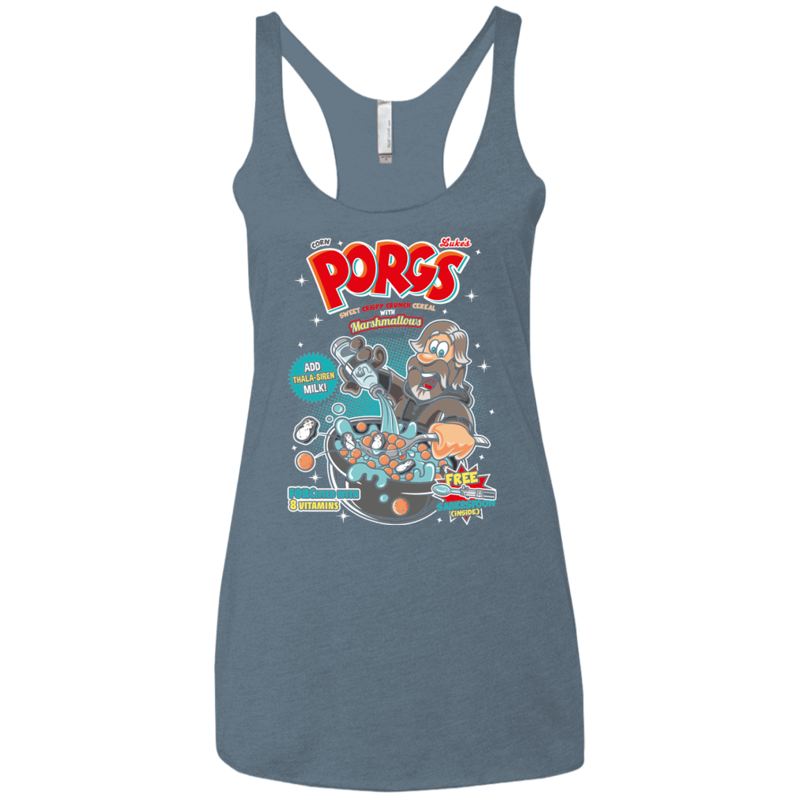 Corn Porgs Women's Triblend Racerback Tank