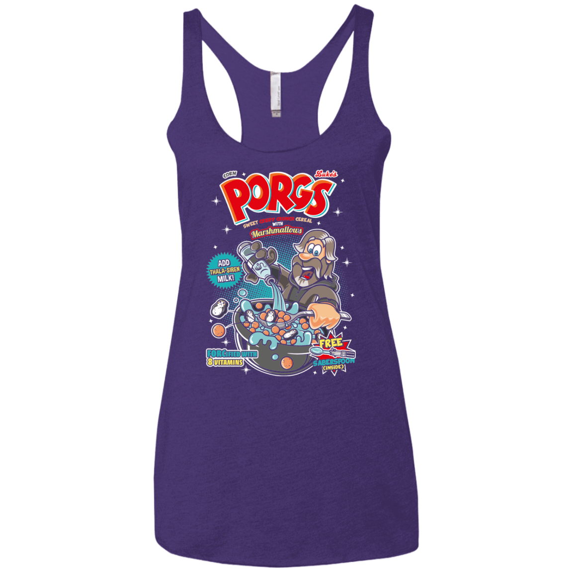 Corn Porgs Women's Triblend Racerback Tank
