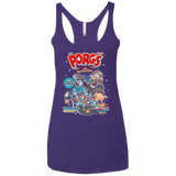 Corn Porgs Women's Triblend Racerback Tank