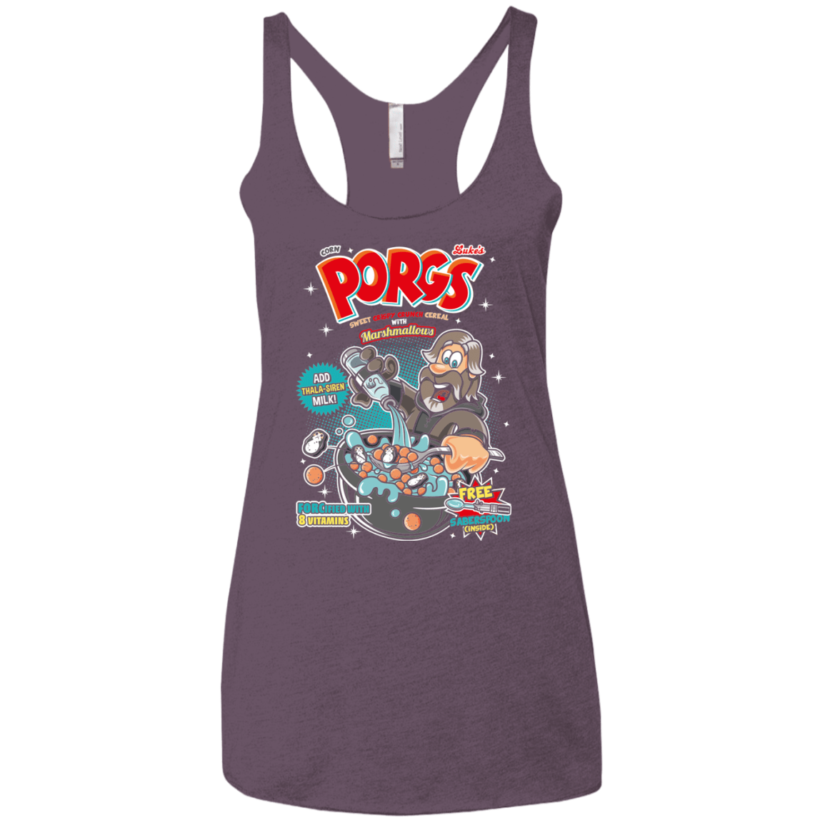 Corn Porgs Women's Triblend Racerback Tank