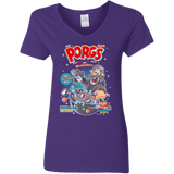 Corn Porgs Women's V-Neck T-Shirt