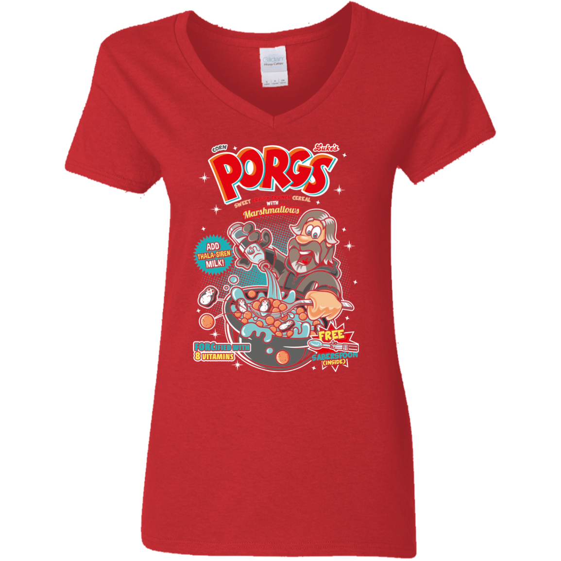 Corn Porgs Women's V-Neck T-Shirt