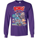 T-Shirts Purple / YS Corn Porgs Youth Long Sleeve T-Shirt