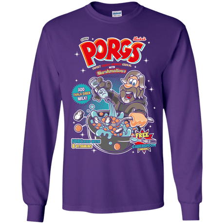 T-Shirts Purple / YS Corn Porgs Youth Long Sleeve T-Shirt