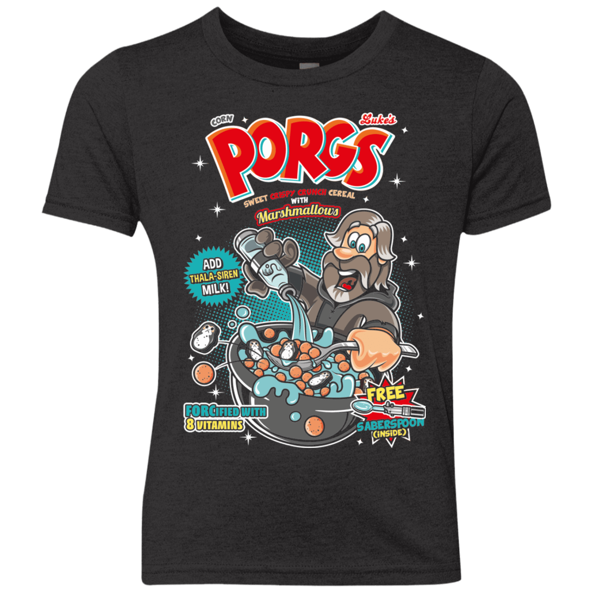 T-Shirts Vintage Black / YXS Corn Porgs Youth Triblend T-Shirt