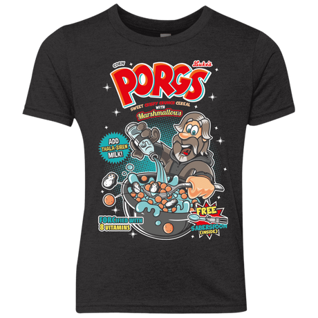 T-Shirts Vintage Black / YXS Corn Porgs Youth Triblend T-Shirt