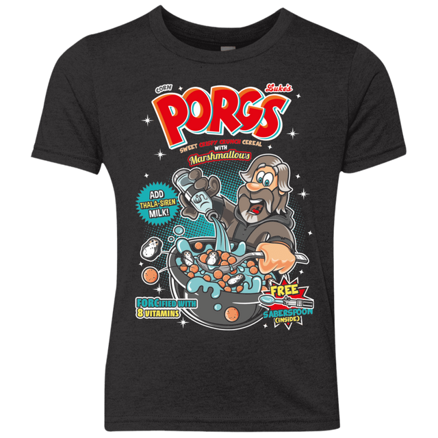 T-Shirts Vintage Black / YXS Corn Porgs Youth Triblend T-Shirt