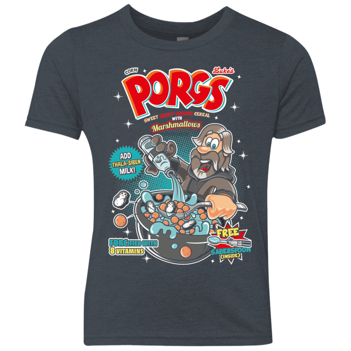 T-Shirts Vintage Navy / YXS Corn Porgs Youth Triblend T-Shirt