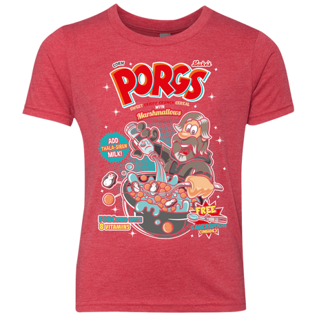 T-Shirts Vintage Red / YXS Corn Porgs Youth Triblend T-Shirt