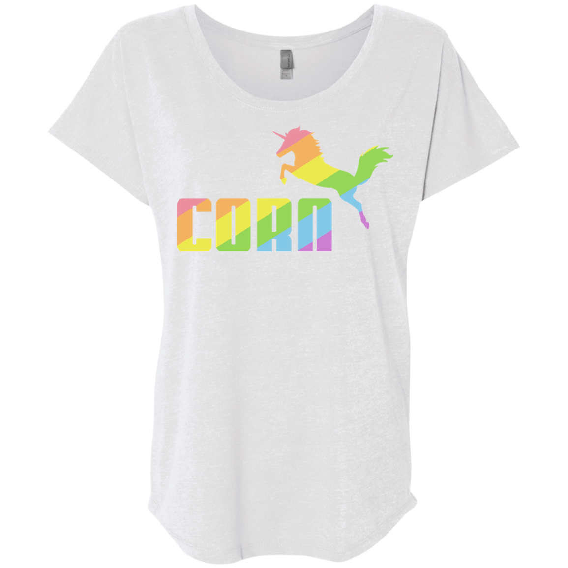 T-Shirts Heather White / X-Small Corn Triblend Dolman Sleeve