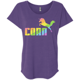 T-Shirts Purple Rush / X-Small Corn Triblend Dolman Sleeve