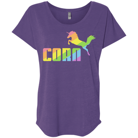 T-Shirts Purple Rush / X-Small Corn Triblend Dolman Sleeve