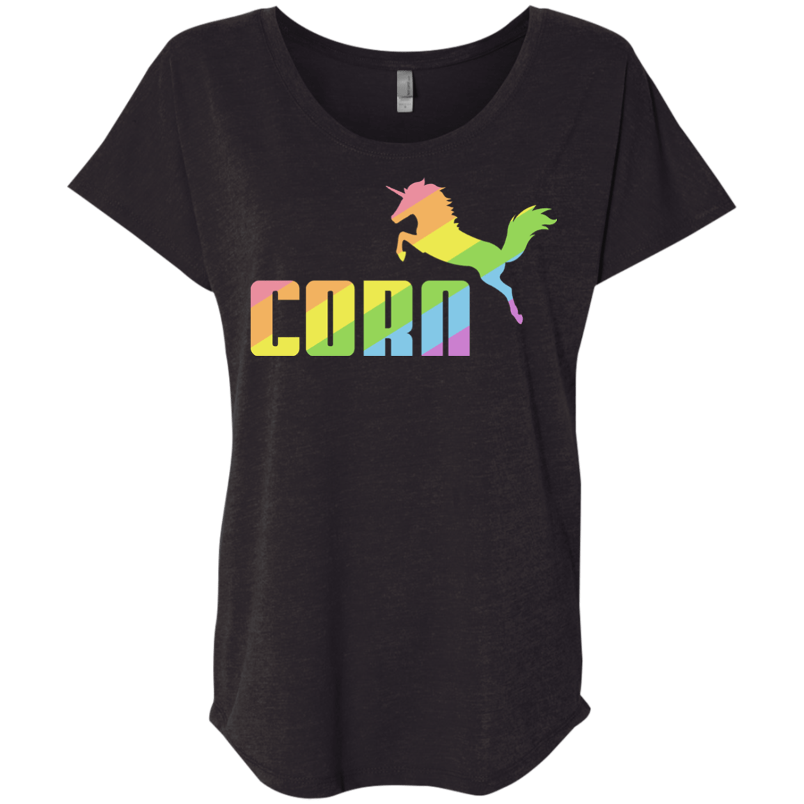 T-Shirts Vintage Black / X-Small Corn Triblend Dolman Sleeve