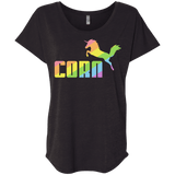 T-Shirts Vintage Black / X-Small Corn Triblend Dolman Sleeve