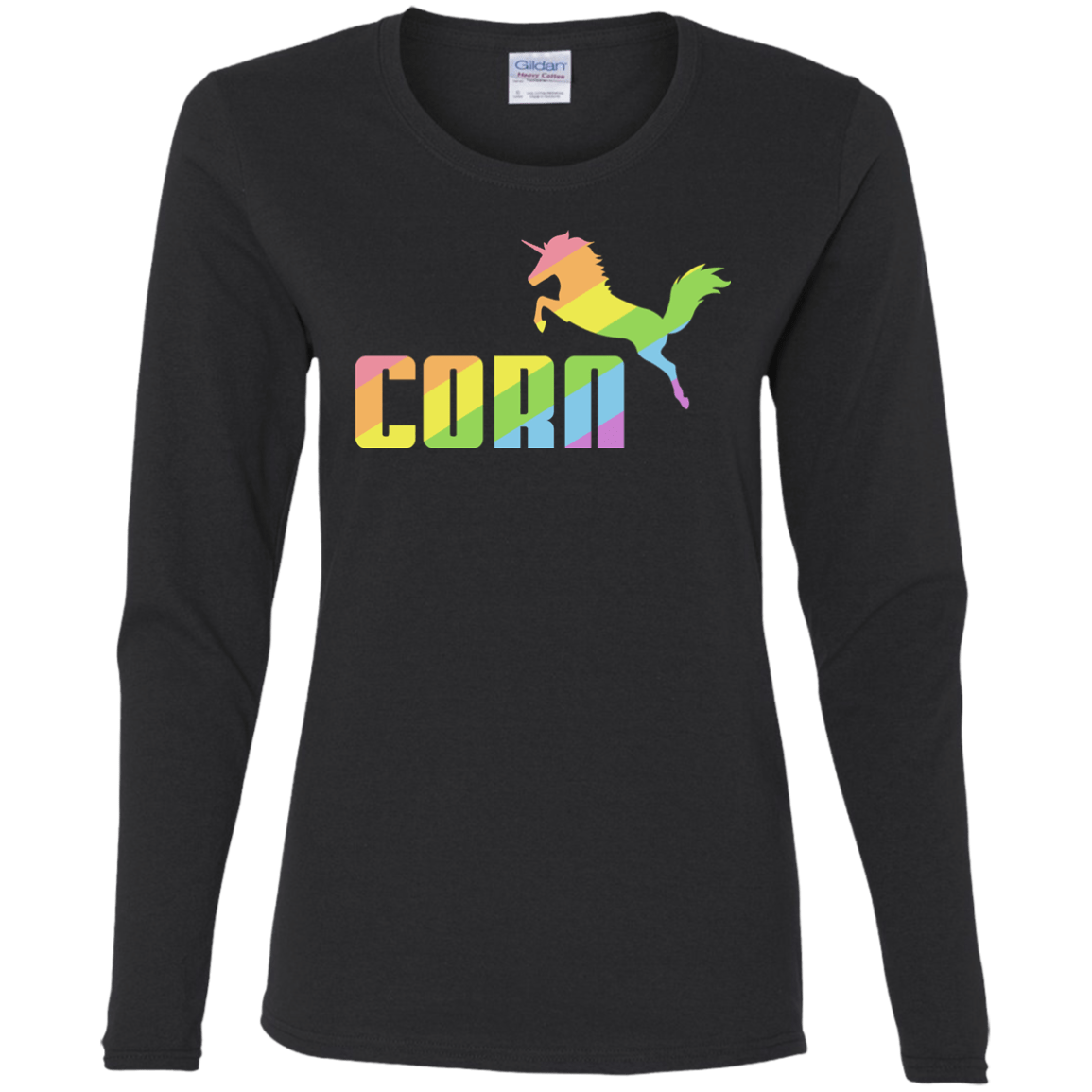 T-Shirts Black / S Corn Women's Long Sleeve T-Shirt