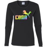 T-Shirts Black / S Corn Women's Long Sleeve T-Shirt